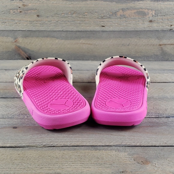 Puma Cool Cat Sport Pink Cheetah Slides NEW - Picture 4 of 8